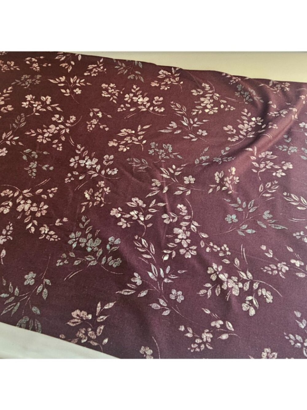 Joann Exclusive Floral Fabric Lot 2 Cuts 61x110 61x36 Rayon Polyester - Picture 4 of 7